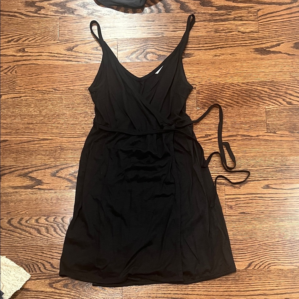 H&M Black Wrap mini Dress